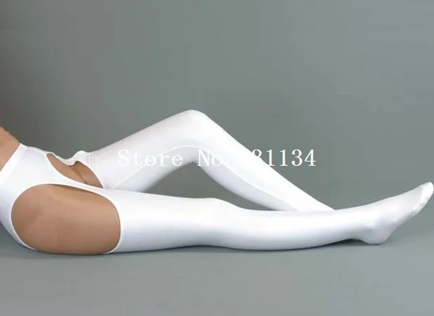 Сексуальная высокая эластичная лайкровая спандекс брюки полые носки женские гимнастические чулки зентай