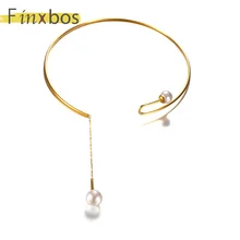 Finxbos креативное ожерелье из нержавеющей стали золотистого