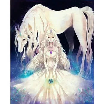 

5D,Full,DIY Diamond Embroidery,girl full square,Diamond Painting,Cross Stitch,kits Mosaic unicorn,rhinestone paste Needlework