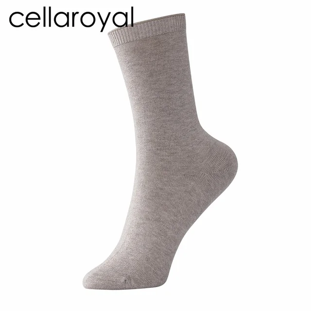 Cellaroyal Women's Value No Seam TOE Comfort Blend Cotton Crew Sock, 1 Pair Premium Winter Socks