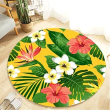 Ковер для гостиной современный круглый ковер кухня 3d Садоводство Фланель Гостиная Противоскользящий коврик ковер 55 см L0531