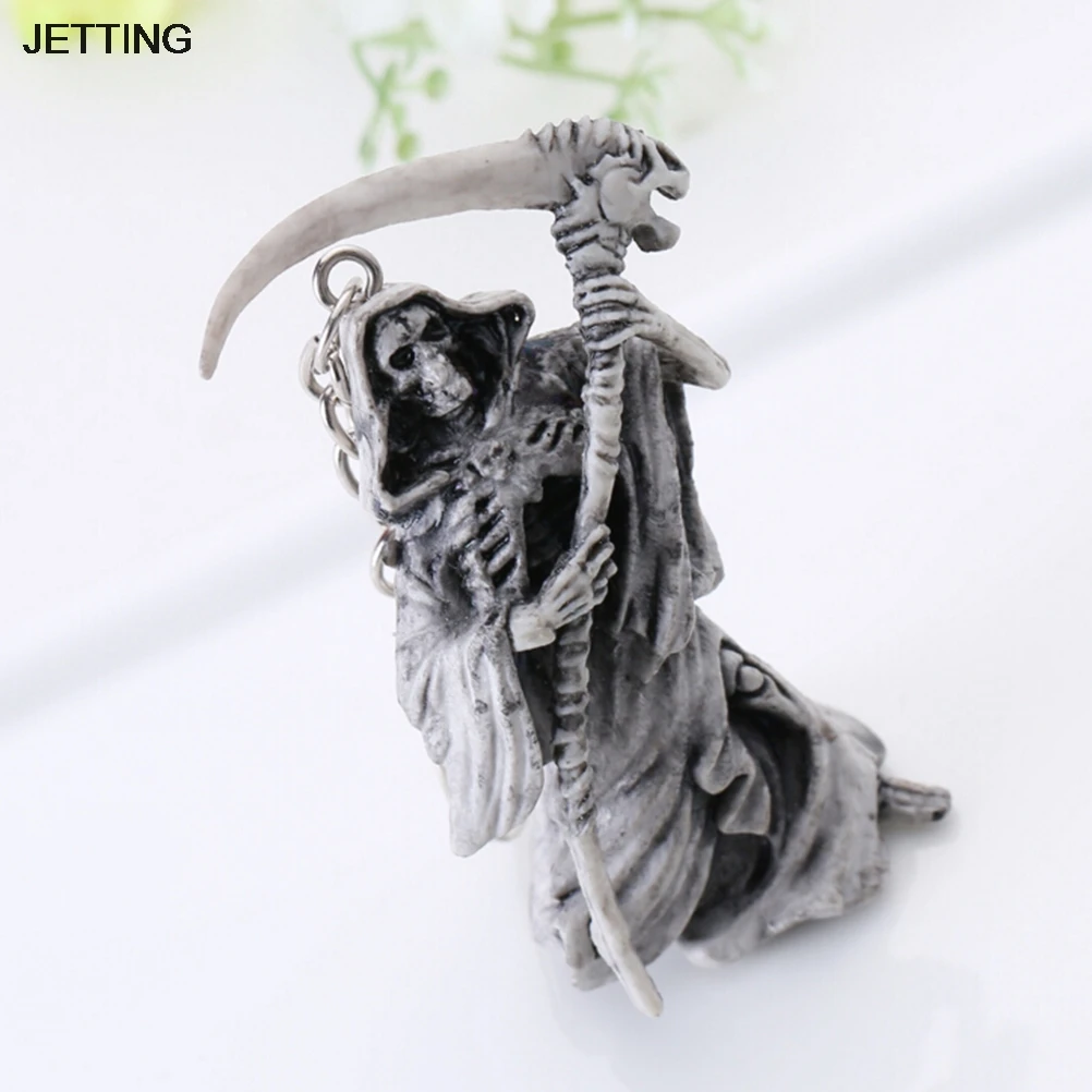 

JETTING 1Pc Skull Keychain Rubber Devil Death Monster Car Key Chain Accessories Car Styling Accessories Decoration