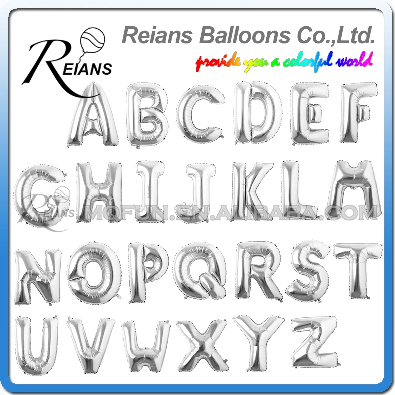 

REIANS 1 pc 40 inch Big Silver/Gold Alphabet Helium Foil Balloon Number Balloons Birthday/New Year Party Wedding Decor