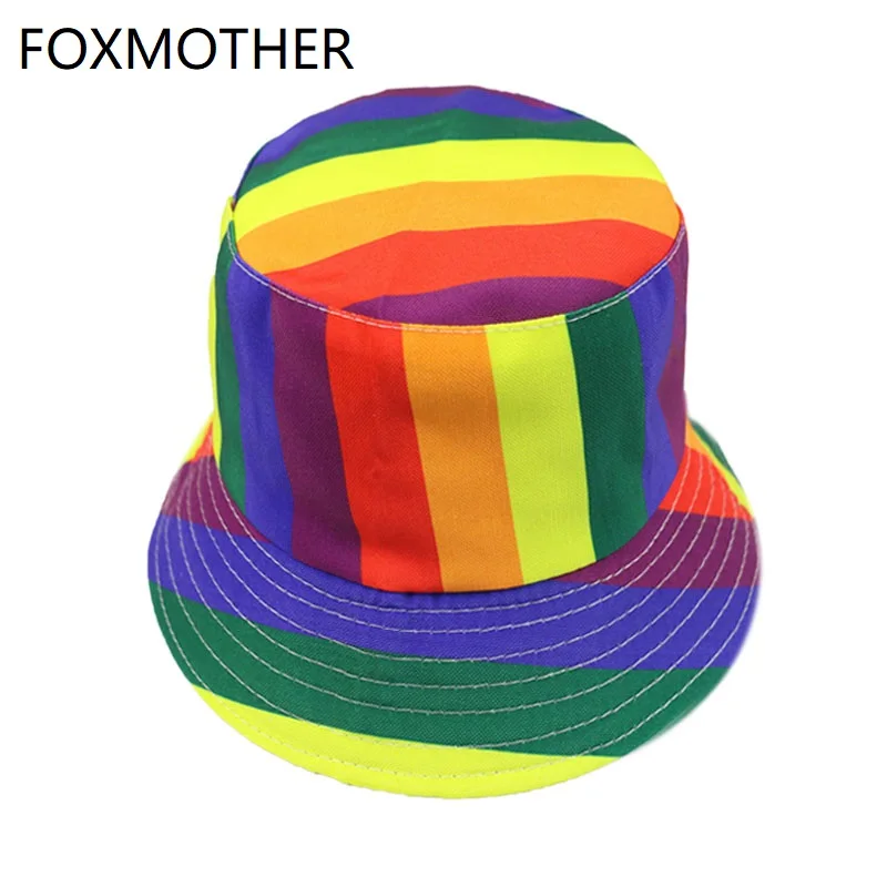 FOXMOTHER Новинка Chapeu Pescador Gorras пестрая, радужная полосатая шапки для Рыбака Шапки женские мужские