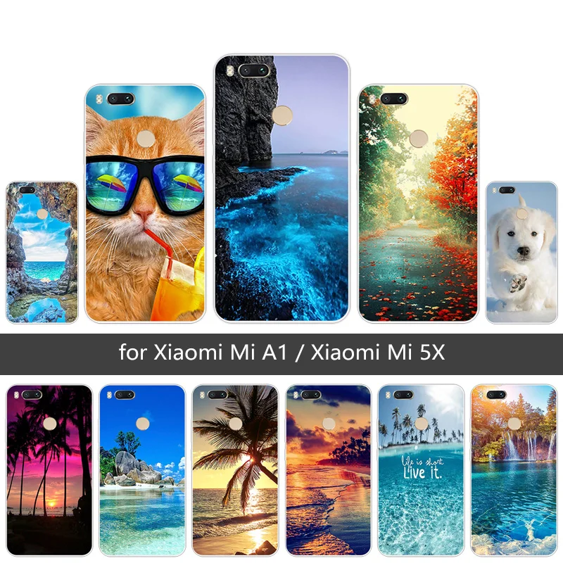 

For Xiaomi Mi 5X Scen Back Cover For Xiaomi mi a1 mia1 Cases For xiaomi Mi A1 Transparent Silicone Soft TPU for Xiaomi 5X A1