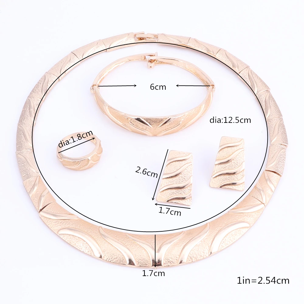 Горячая мода Свадебный Дубай Африка Нигерия Африканский комплект ювелирных изделий золотого цвета ожерелье Серьги Романтические женские свадебные ювелирные наборы