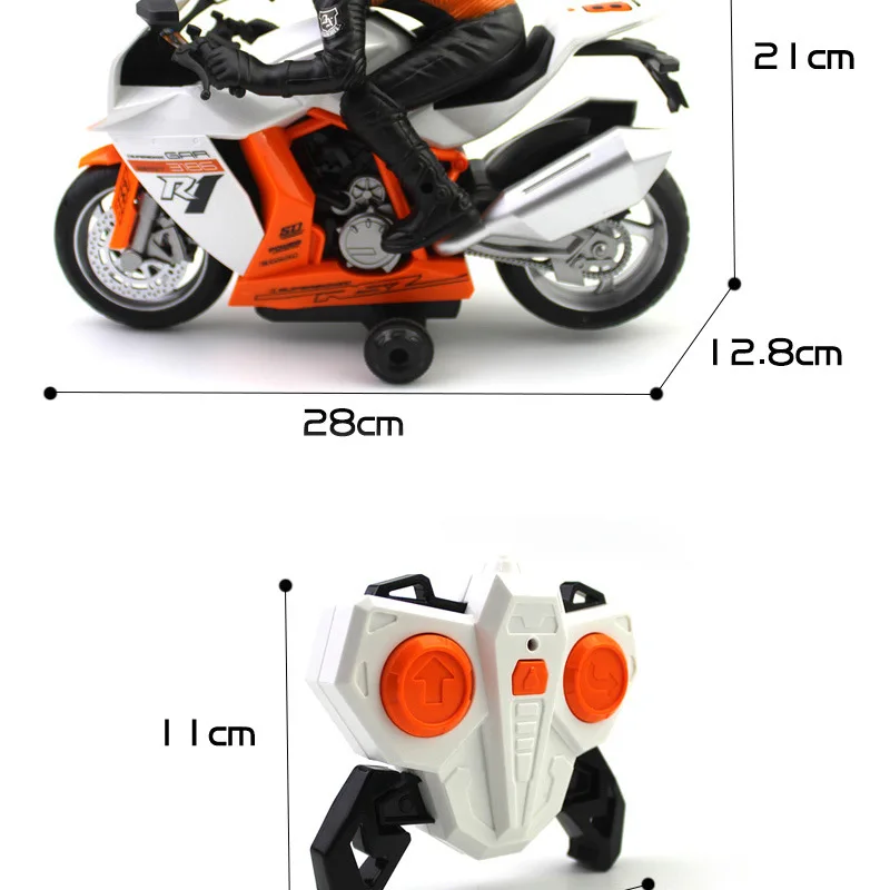 RC Motorcycle Toys Remote Controlled mini RC Motorcycle Super Cool Toy Stunt Car For Children Gift With light music rotation