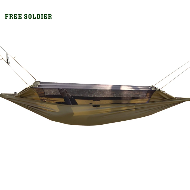 

FREE SOLDIER outdoor camping outdoor survivor mult-ifunction portable mosquitoes hammock wear-resisting tent 160-180cm height