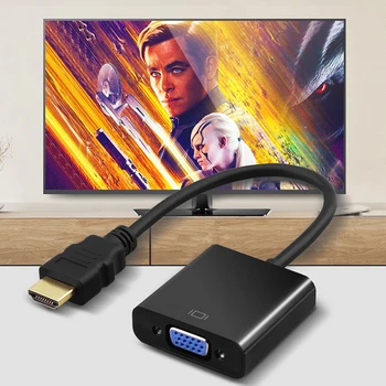 

1080P hdmi to vga adapter Cable for monitor Male To Famale Converter For PC Laptop Tablet HDMI vers VGA