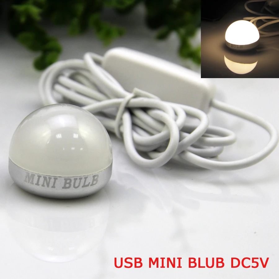 

1Pcs New 2W LED USB Ceiling lamp For Book Desk Reading Ceiling lamp Camping Bulb Night light gift toys with Switch ON / OFF