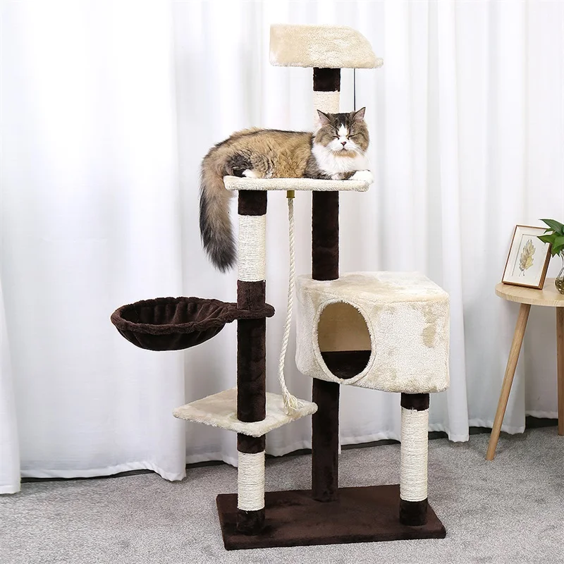 Multi Level Luxury Cat Tree With Sisal Covered Slope Funny Cat Climbing Frame Activity Centre Cat Tower Furniture For Cat Kitten Cat Toys Aliexpress