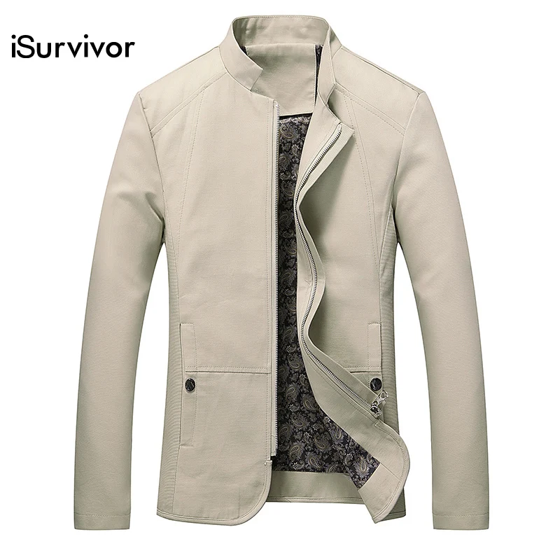 

Men Fashion Jackets and Coats New Arrivals 2018 Spring Autumn Men Coats Stand Collar Hot Sale Men Slim Fit Jackets 5XL Plus Size