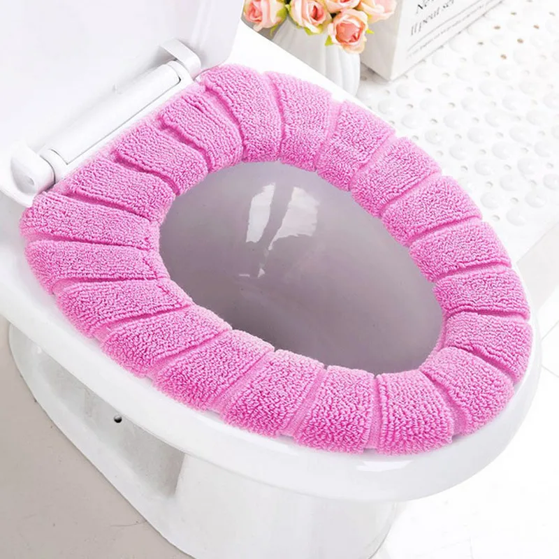 Популярная Удобная бархат коралловый ванная комната Чехлы для сиденья унитаза Моющиеся Closestool Стандартный Тыква узор мягкие подушки
