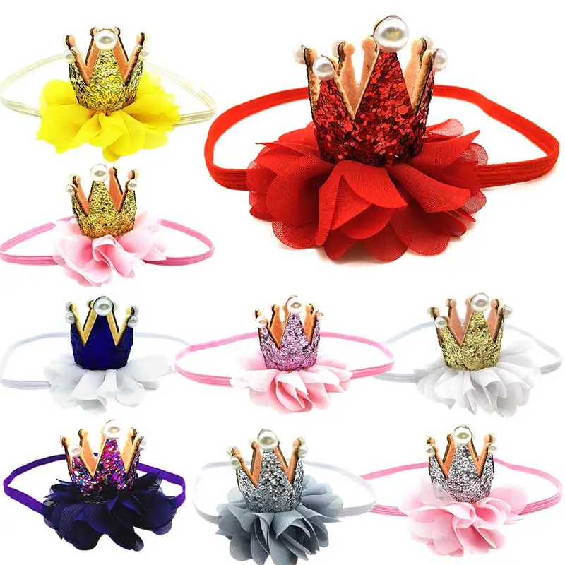 

Fashion Kids Toddler Flower Crown Tiara Hair Band Birthday Party Girls Headband Hairband Hair Props @M23