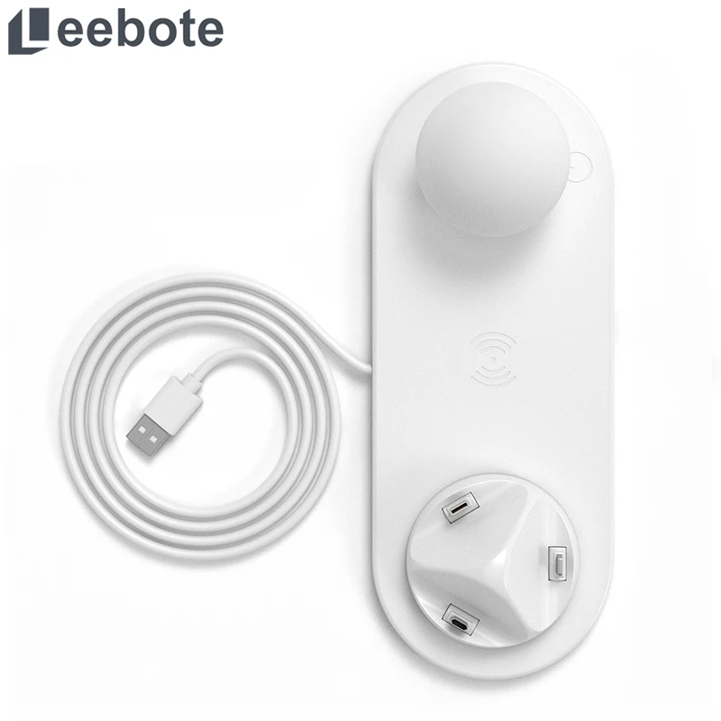 Беспроводное зарядное устройство Leebote зарядная док станция USB для iPhone XR XS 8 Qi