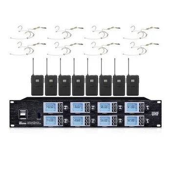 

Dual Wireless Microphone UHF For Headset cordless microphone Vocal 8 Headworn mic System For church school theater