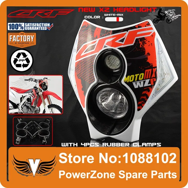 Powerzone Trail Tech мотоцикл мотокросс Supermoto X2 фара уличный истребитель CR CRF 250 450 250R 450R