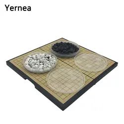 Yernea Новый шахматы обучения детей игра-головоломка перейдите для Go Совета Weiqi складной магнитные шахматы нарды Подарочные игры идут
