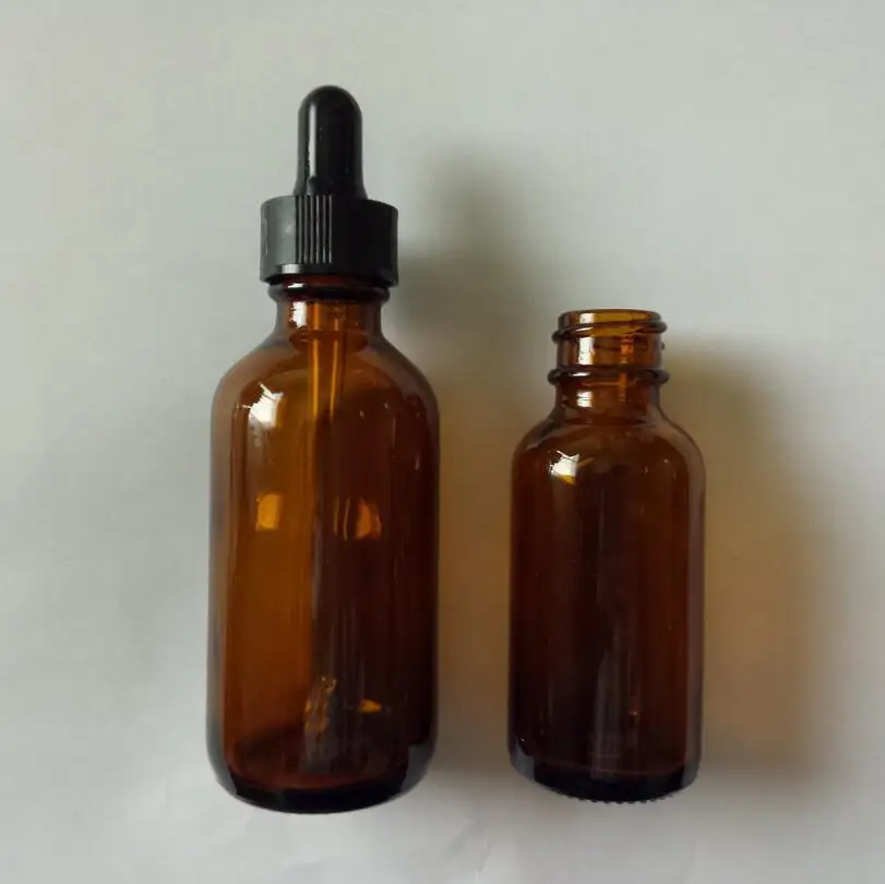 

200pcs 60ml amber glass dropper bottle,2oz amber essential oil bottle with dropper,60cc Brown Glass Bottle