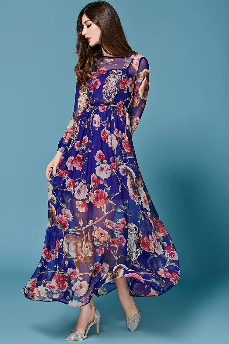 printed long gown design