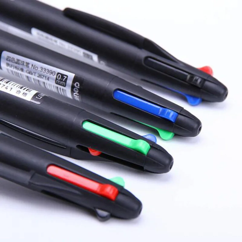Эффективная Четырехцветная шариковая ручка четыре в одном многоцветная заправка 0,7 мм пресс офисные школьные принадлежности Студенческая детская подарочная ручка