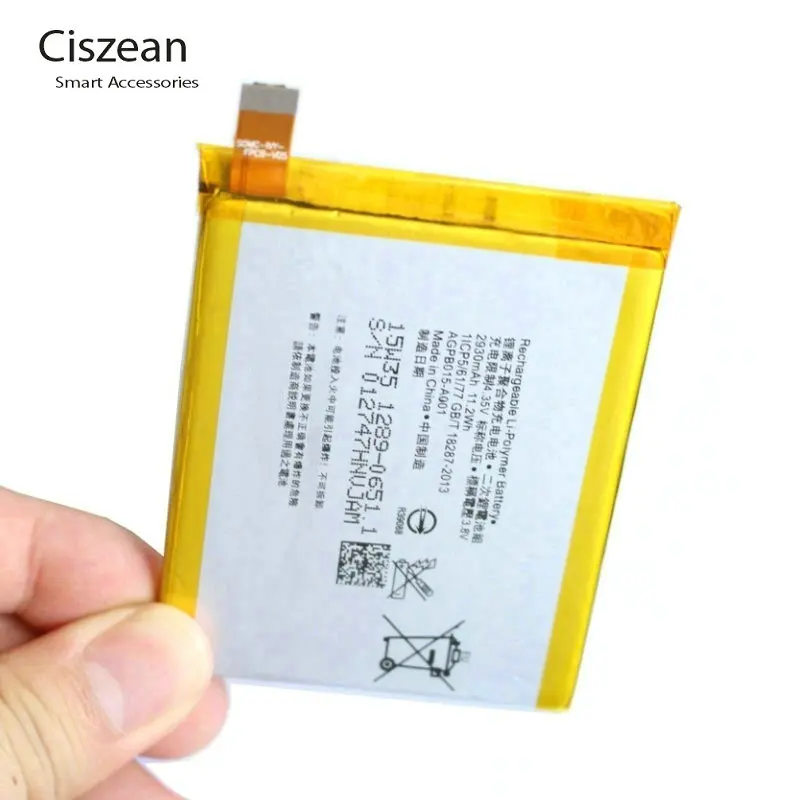 

1x 2930mAh LIS1579ERPC Replacement Battery For C5 Ultra/Dual E5506 E5553 E5533 E5563 Z3 Plus Z3+/Dual E6553 Z4/Dual E6533 SO-03G