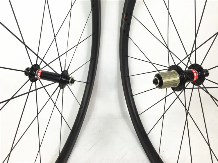 Perfect Road 38x23mm tubular clincher wheelset! Novatec hub carbon wheelset,  23mm wide wheelset 20/24H From Farsports wheels 7