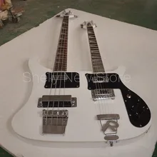 Shelly магазин заводская, по заказу, белая вязка RK 4003 4/6 струны с двойным горлом Рик электрическая бас гитара музыкальный инструмент магазин