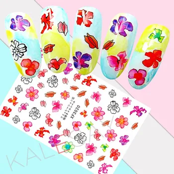 

3D Nails Art Stickers on The Nails Lovely Big Flower Sticker Adhesive Nail Stickers Decoration for Nail Design Manicure