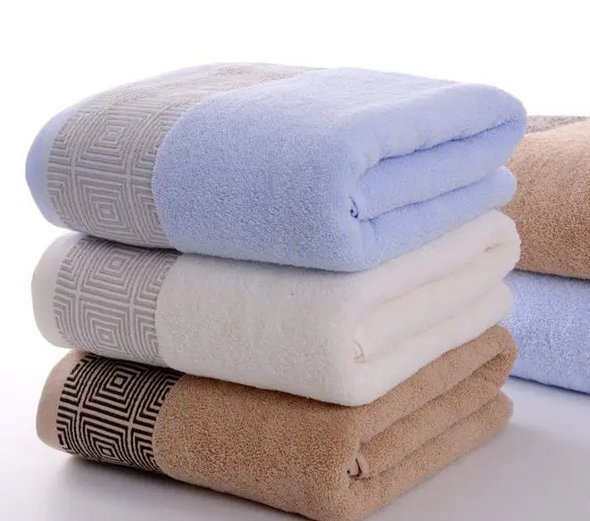 free shipping 4 colors pure cotton Large size bath towel ...