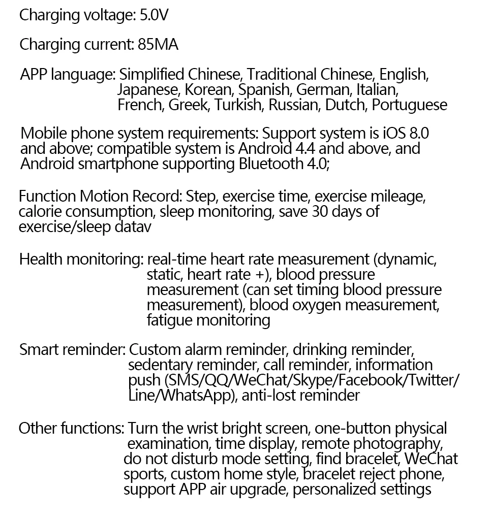 ADORARE Q1 Smart Watch Bracelet Heart Rate Monitor Smart Clock Wristband Fitness Tracker Men Women Smartwatch for Android iOS (2)