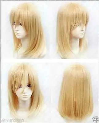Жаропрочных Партия cosplays волос TJ&gt&gt&gt&gt Новый Блондинка Средний короткие Прямые