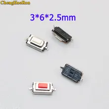 ChengHaoRan 10pcs SMD Tactile Tact Push Button Micro Switch Momentary Two Pin Push Button Switch For MP3 MP4 3*6*2.5 mm цена ChengHaoRan 10pcs SMD Tactile Tact Push Button Micro Switch Momentary Two Pin Push Button Switch For MP3 MP4 3*6*2.5 mm цены онлайн