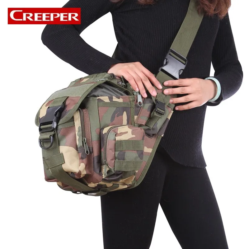 Camo Printed Camera Package Crossbody Bags Military Outdoor Hiking Tactical Softshell Shoulder
