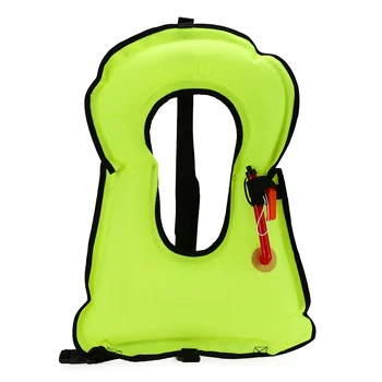 

Inflatable Snorkel Vest Adult Life Jackets for Snorkeling Kayaking Swimming Floating Life Vest Swimwear With Whistle