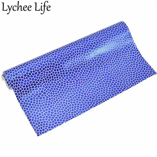 Lychee Life голограмма камень искусственная кожа ткань A4 красочные PU 29x21 см Ткань DIY для пошива домашней одежды аксессуары для одежды - Цвет: 4