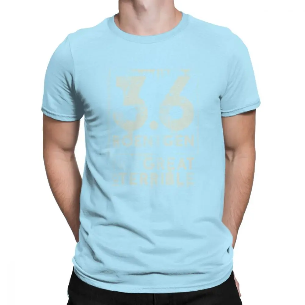Мужские чернобыльские футболки Россия ядерный СССР Cccp ТВ шоу Чистый хлопок одежда для отдыха короткий рукав футболки летняя футболка - Цвет: Небесно-голубой