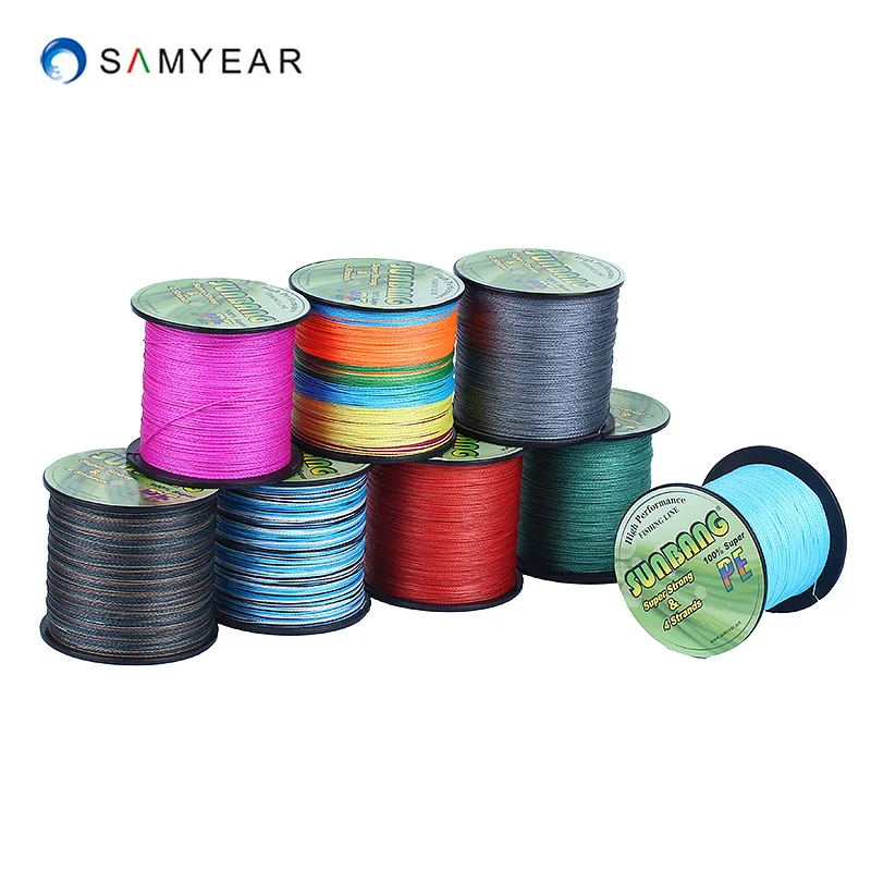 

Promotion! 4 strands 100M 10-100LB PE Braided fishing Line Super Strong Multifilament Line Many Colors for choosing-Sunbang