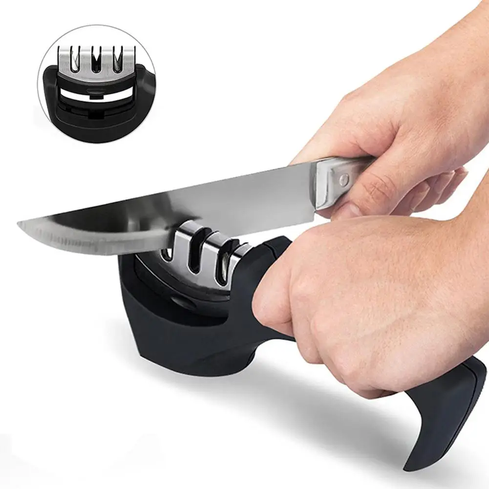 Pro Knife Sharpener 3 Stages Tungsten Steel Quick Sharpening Stone