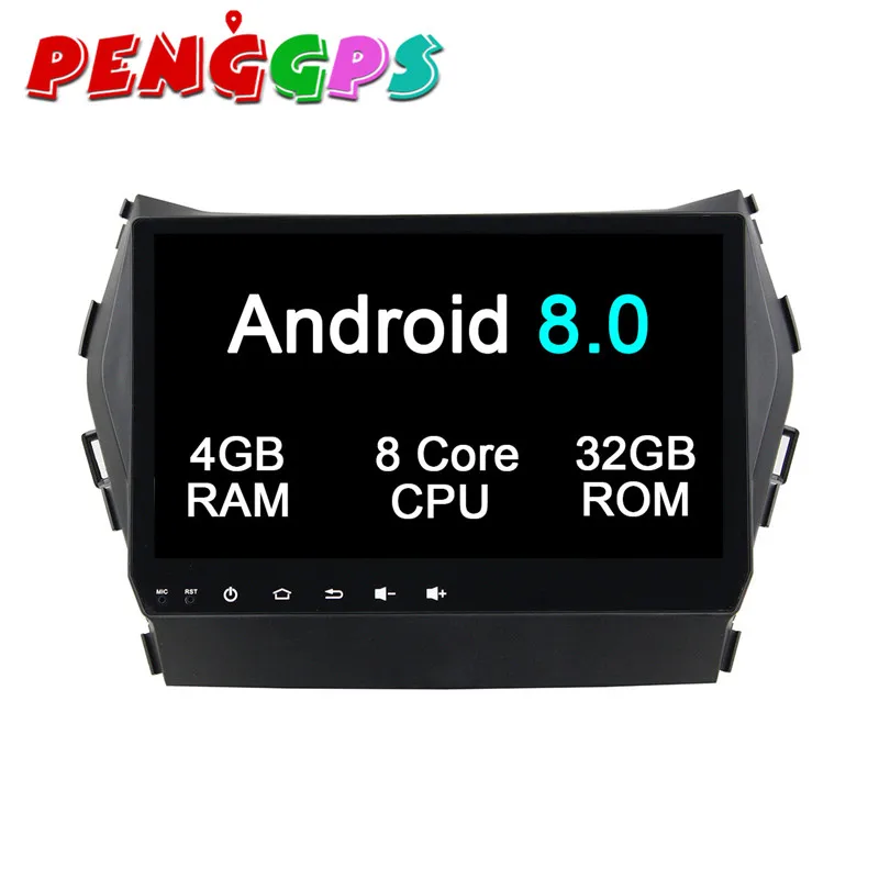 Android 8.0 7.1 Car DVD Player GPS Navigation Headunit For Hyundai IX45 2014 2015 2016 Stereo Auto Multimedia Satnav Video | Автомобили и