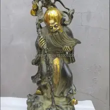 12." Китайский народный Бронзовый человек долголетия Шоу Син сто лет люди