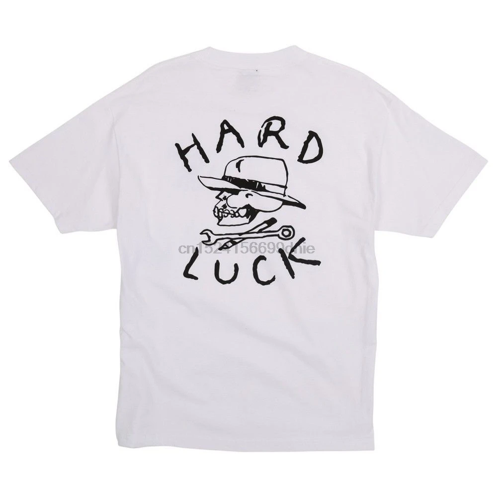 

HARD LUCK MFG OG LOGO T-SHIRT WHITE SKATE WEAR SKATEBOARD BEARINGS GONZ ART