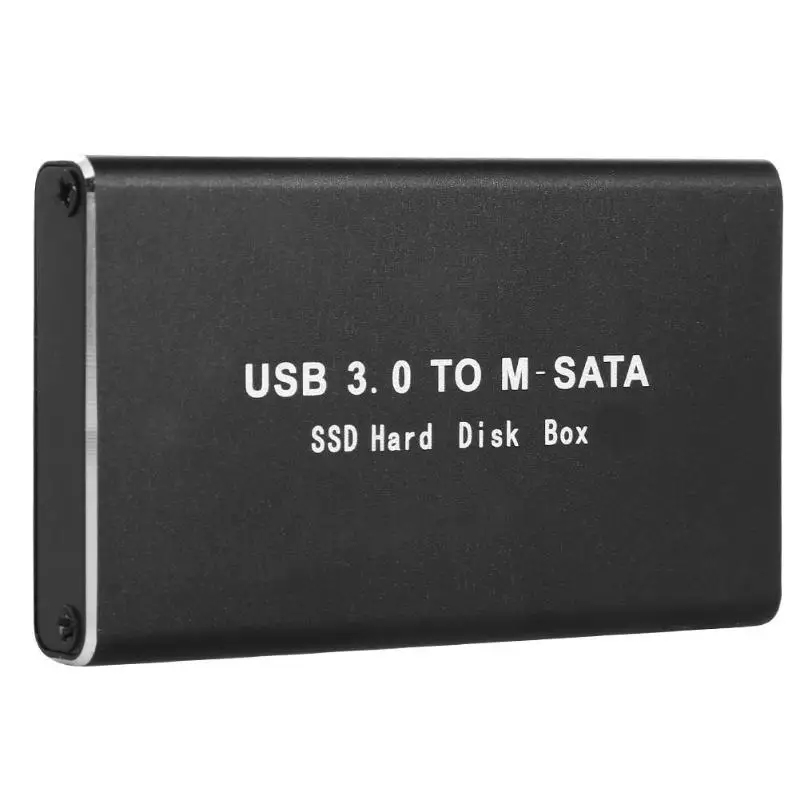 External Hard Drive Case mSATA To USB 3.0 SSD Enclosure mini SATA External HD Hard Drive Disk Box Storage Case Adapter for KingSpec mSATA SSD 30X50mm