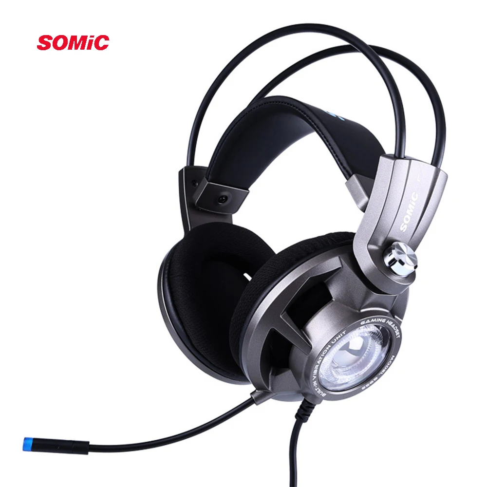 

SOMIC G955 Virtual 7.1 Surround Stereo Gaming headset USB plug PC Earphone Headphones with Microphone for PC Games LOL CF