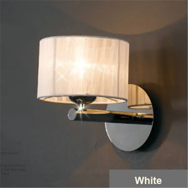 

Fashion Modern Hotel Wall Light Sconce Chrome Lamp Home Decoration Bedroom Lighting Fixtures White Black Wall Lamp