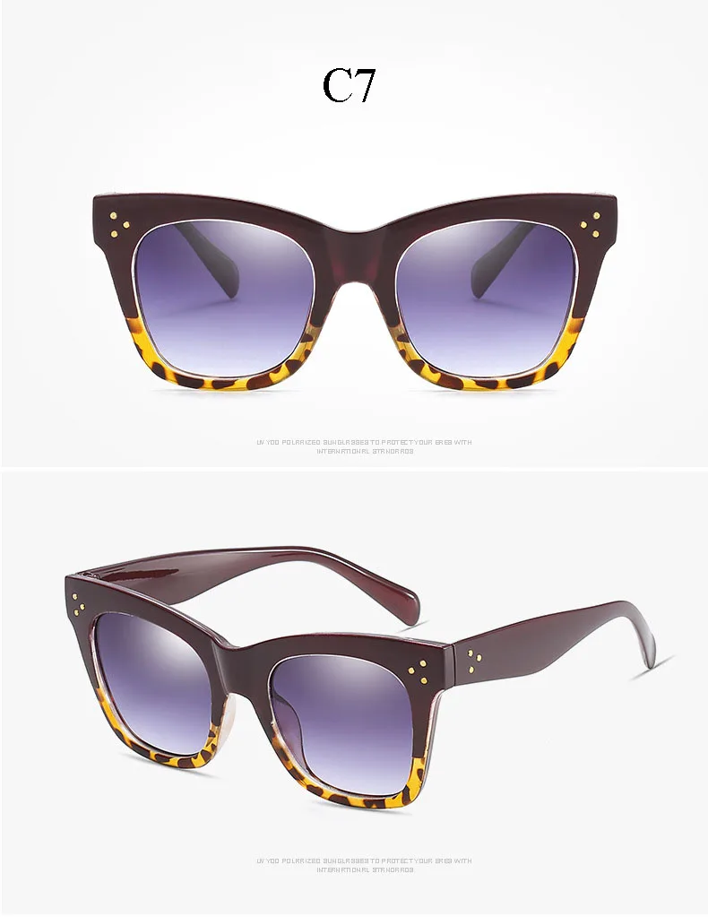 Черный прозрачный негабаритных Квадратные Солнцезащитные очки женщин Градиент 2018 Летний стиль классические солнцезащитные очки большой