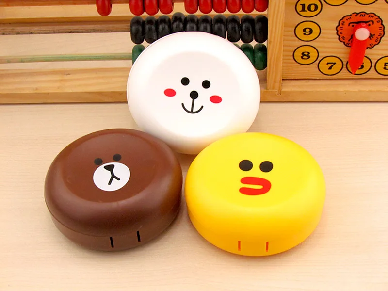 

Cute Little Bear Contact Lens Case with Mirror Contact Lenses Holder Box Hfor Man and Women