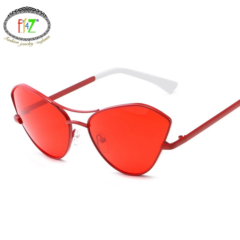 

F.J4Z Hot Amazing Charm Korean Street Style Youth Ladie' Sunglasses Fancy Pretty Cat Eye Gradual Lens Plastic Frame Goggles