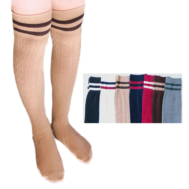 Buy Fashion Autumn Winter Stockings Over Knee Knited