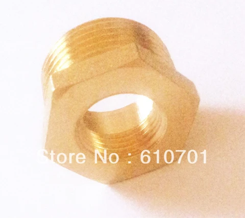 

Brass Pipe Thread 2" Male x 1" Female BSPP Connection Adapter Reducer Bushing Busher Connector Hexagon Plumbing Fittings